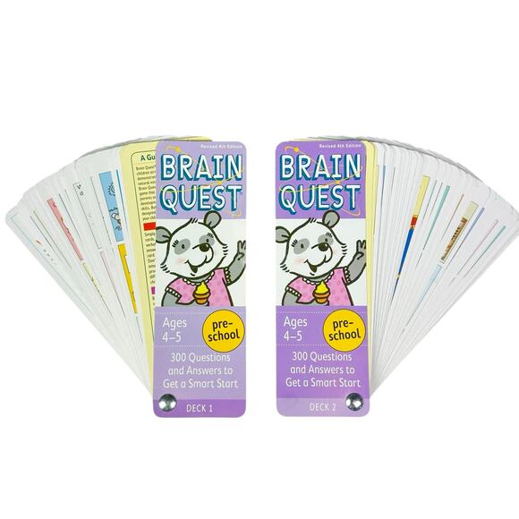 Brain Quest for Ages 4-5, Pre-school Smart Cards, Revised 4th Edition, 2 decks - Picture 2 of 8